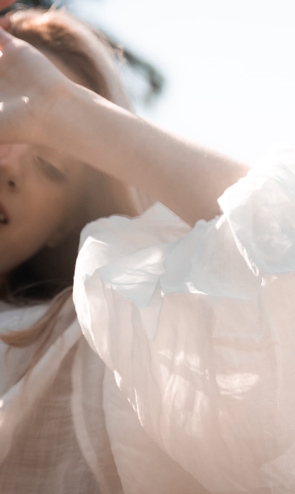 Woman feeling the sun